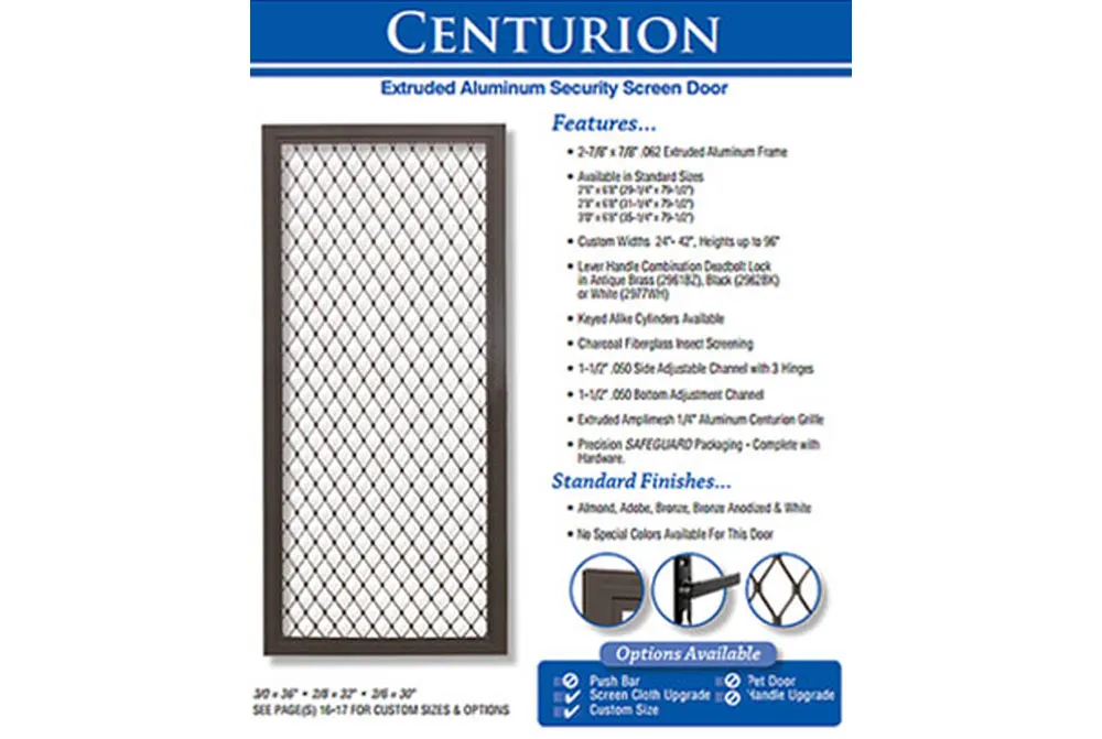 Aluminum Security Screen Door