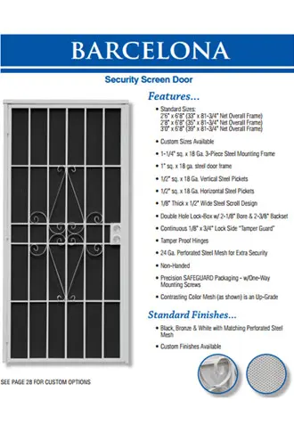 Security Screen Door, Newport Beach