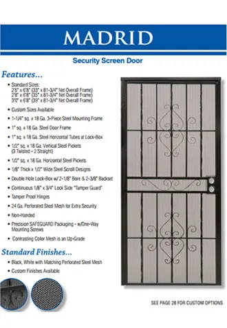 Security screen doors, Anaheim Hills