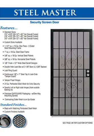Steel Frame Security Screen Door, Fullerton
