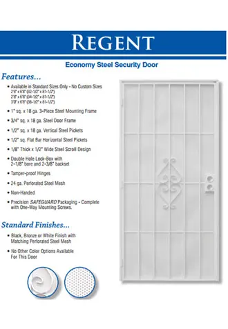 Custom Security Screen Door Installation