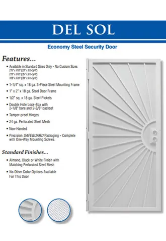 Custom Security Screen Door, Corona Del Mar