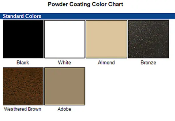 Screen Door Color Chart Aluminum Screen Door Color Chart